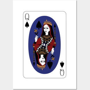 Queen of Spades Illustration Posters and Art